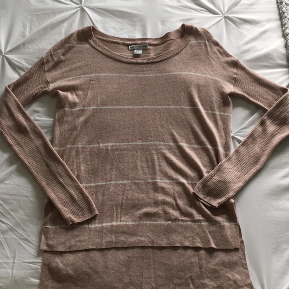 baby pink striped sweater